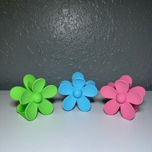 3 Set Flower Clips